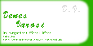 denes varosi business card